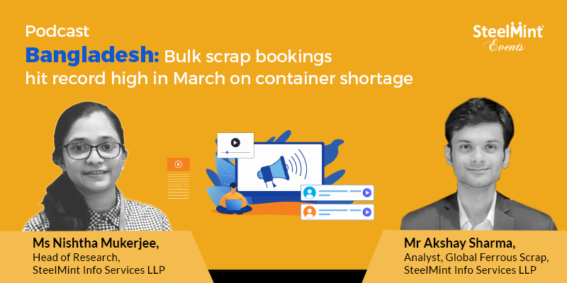 Bulk scrap bookings hit record high in March on container shortage